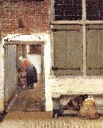 VERMEER VAN DELFT, Jan, The Little Street (detail) wt